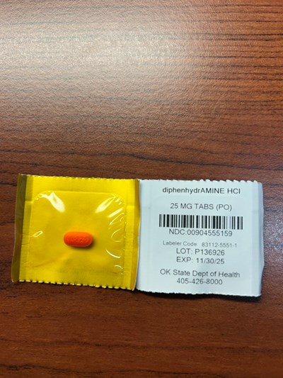 Diphenhydramine Repackaged.jpg Diphenhydramine HCl - Diphenhydramine Repackaged